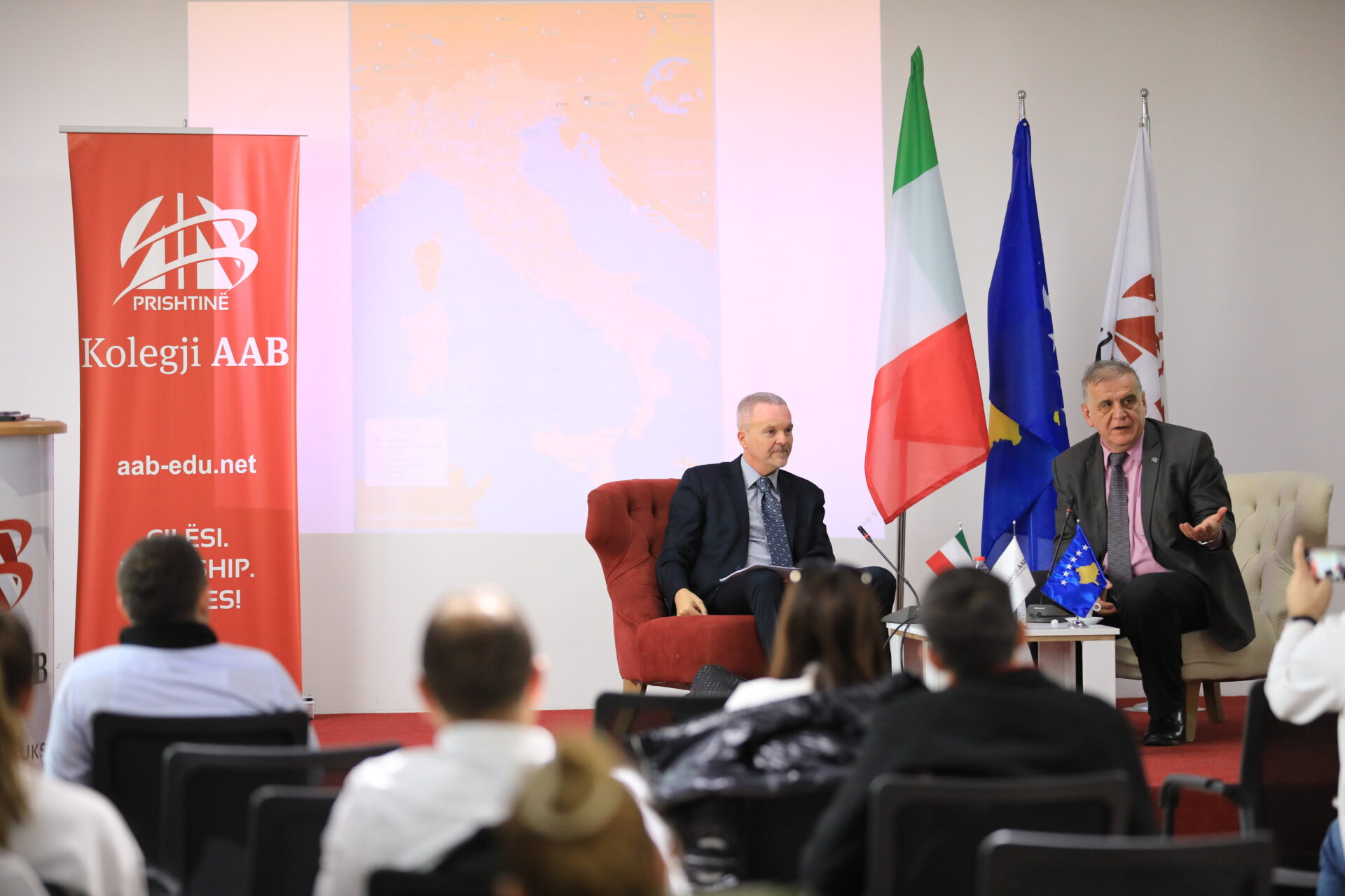 Italian ambassador to Kosovo, Antonello De Riu, holds lecture for AAB ...