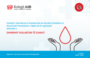 The Faculty of Nursing at AAB College will organize an activity for voluntary blood donation.