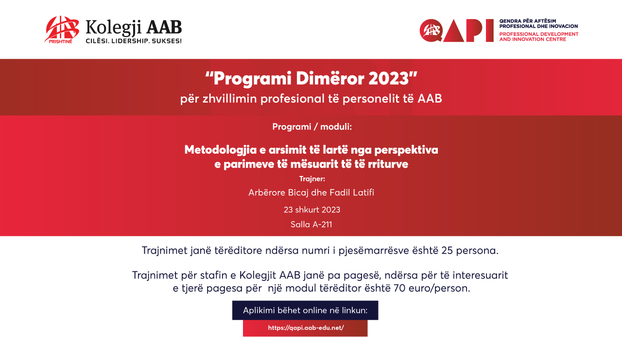 Trainers Arbërore Bicaj and Fadil Latifi with the second module of the "2023 Winter Program" from QAPI