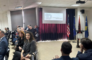 Vice-rectors of AAB College participating in the 10th anniversary of the establishment of the Public University in Gjilan