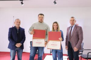 AAB College gratefully honors the two Kosovo athletics champions