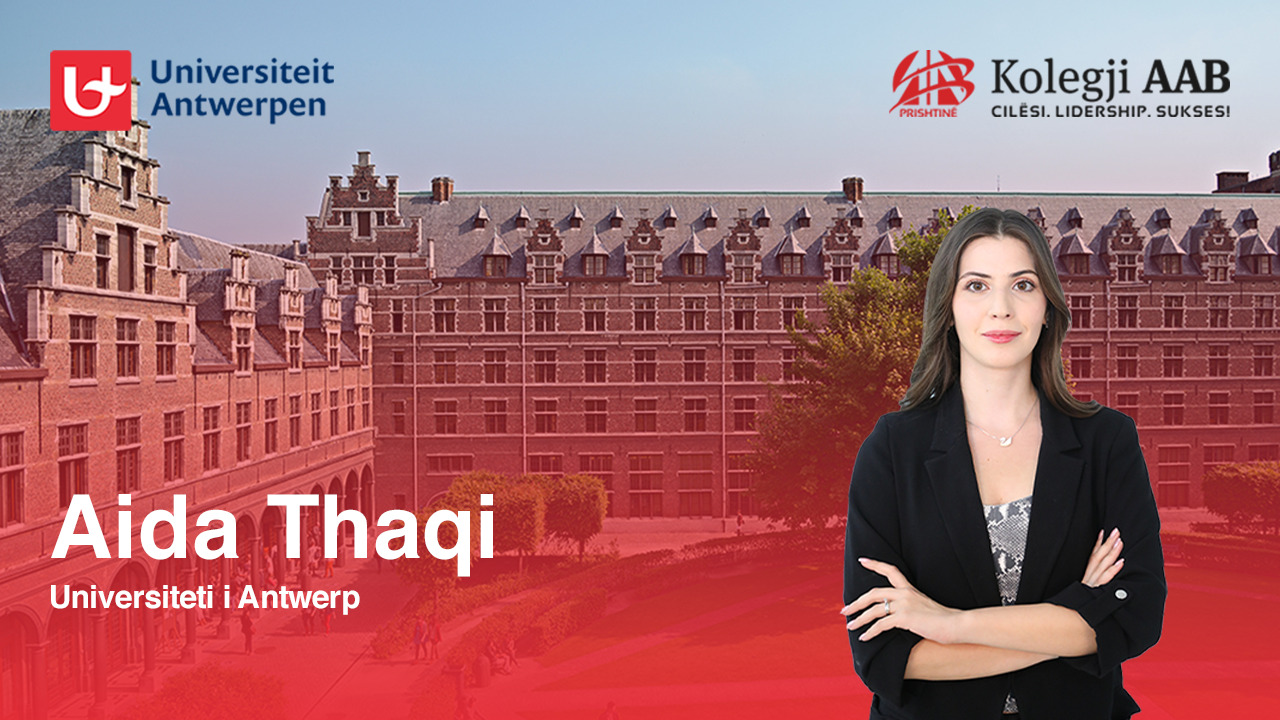 Former student of the Faculty of English, Aida Thaqi, is accepted for doctoral studies at the University of Antwerp, Belgium