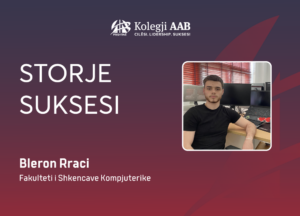 Bleron Rraci is employed in the technology company from the first year of studies at the Faculty of Computer Sciences