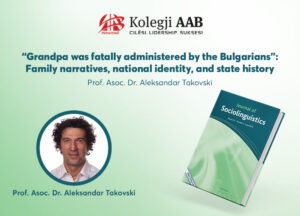 Professor Aleksandar Takovski's article is published in the prestigious "Journal of Sociolinguistics"