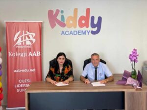 The branch of AAB College in Ferizaj signed a cooperation agreement with "Kiddy Academy"