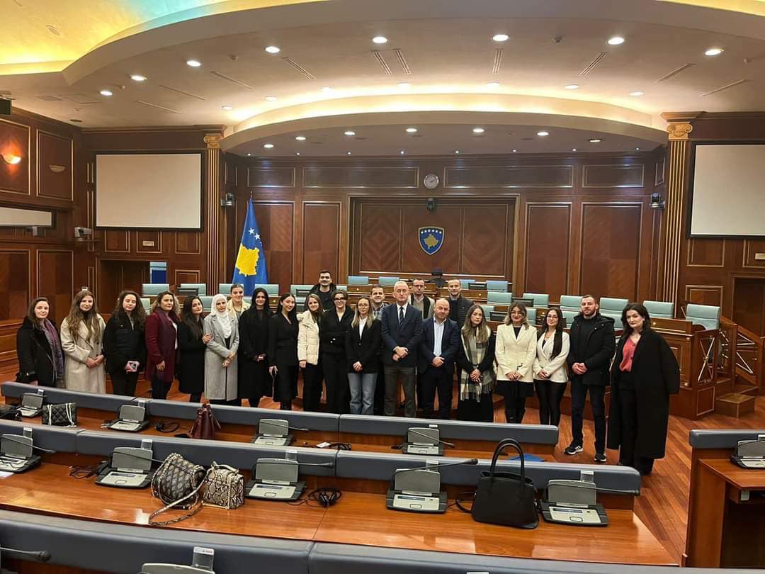Students of the Faculty of Public Administration visit the Parliament of Kosovo