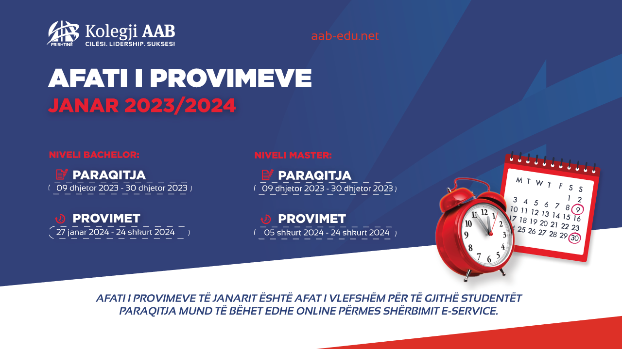 The deadline for the January exams for the academic year 2023/2024 is open