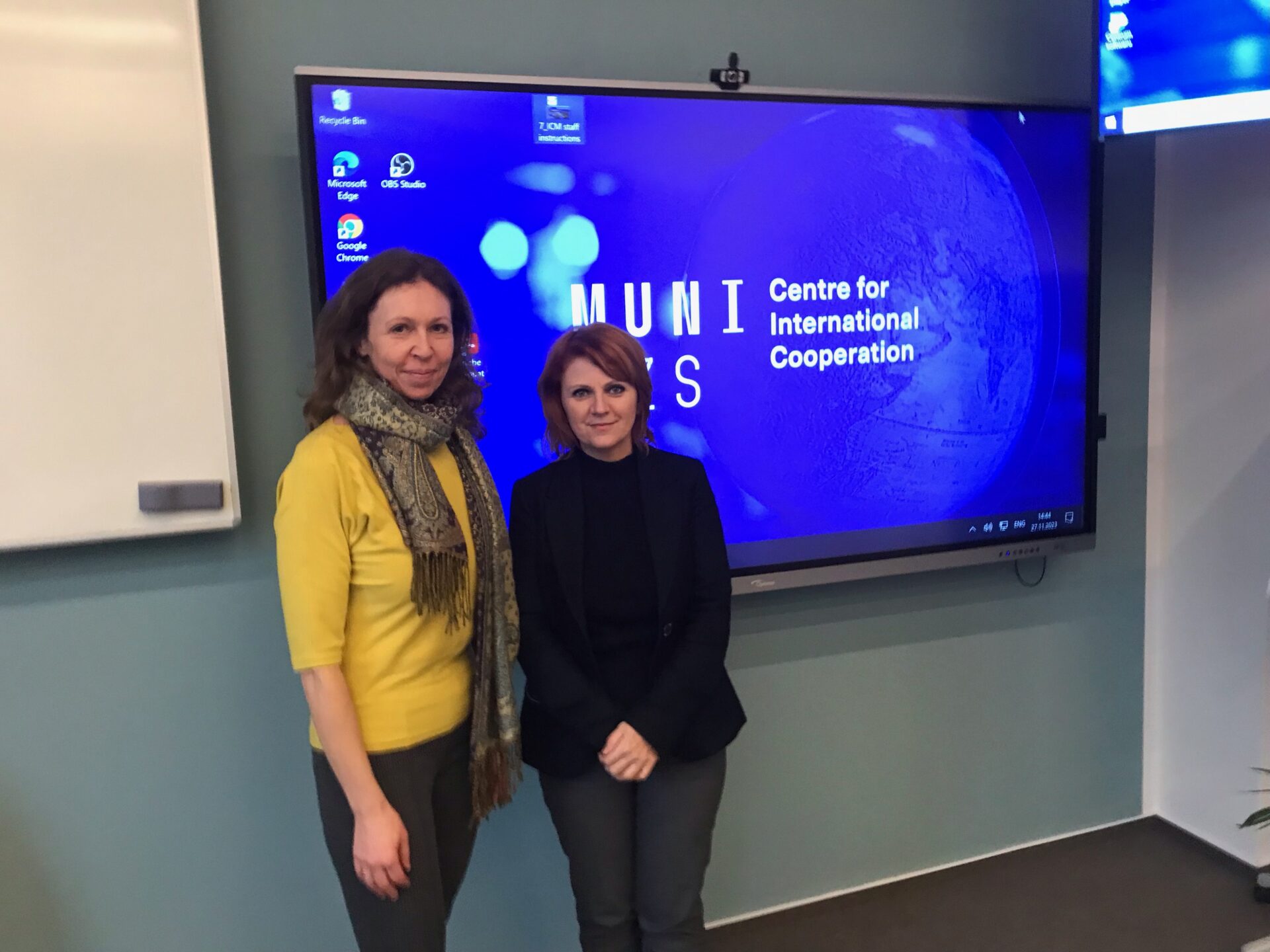 Vice-Rector Venera Llunji meets with the Coordinator of International Programs of Masaryk University