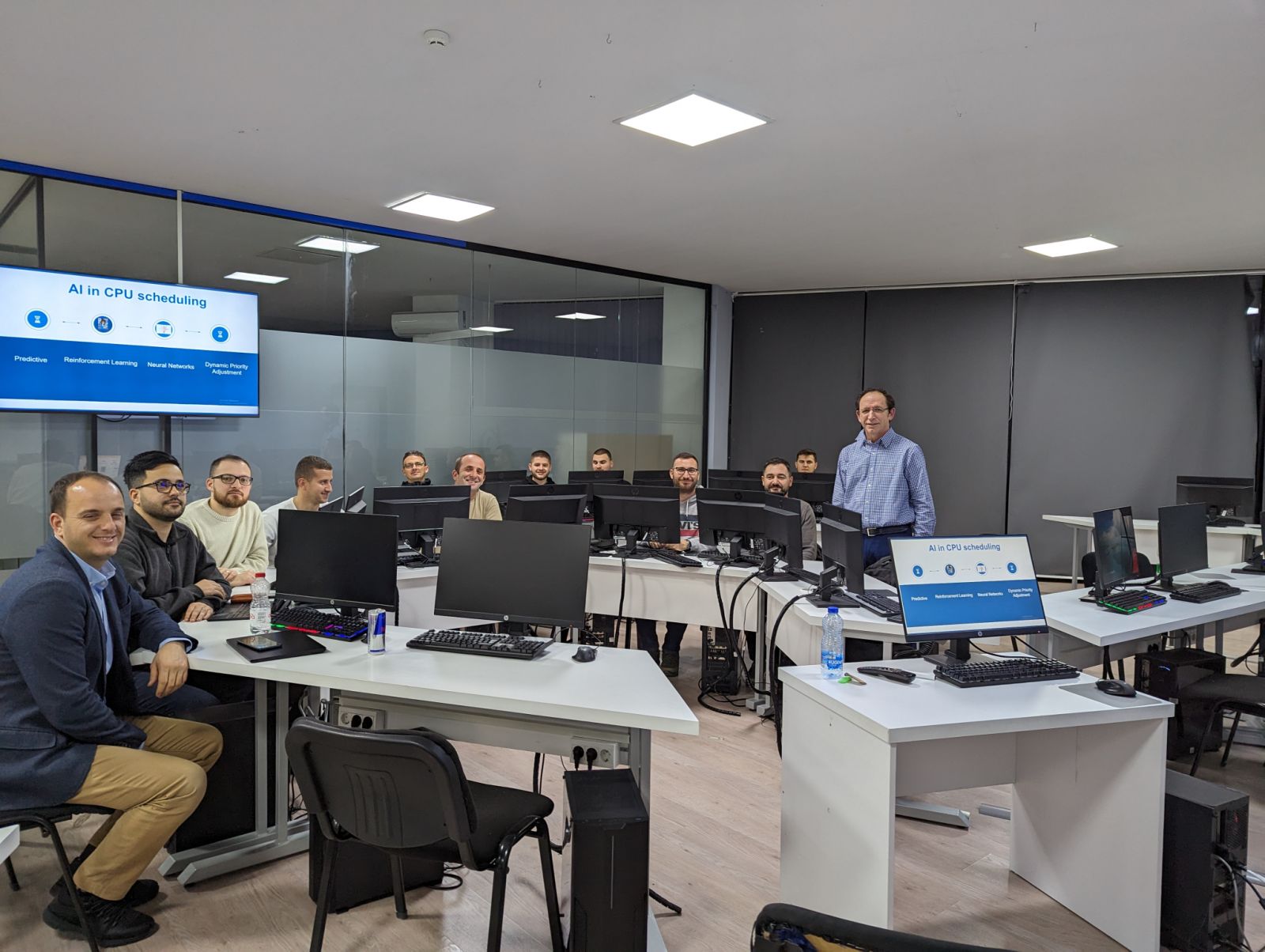 Professor Shefqet Meda from the Canadian Institute of Technology lectures at AAB College