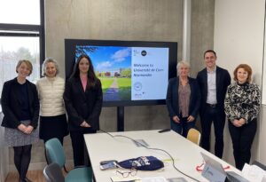 Partnership meetings are held between representatives of AAB College and Caen University in Normandy