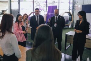 Deputy Minister of Industry, Entrepreneurship and Trade, Mentor Arifaj and the political adviser of Prime Minister Kurti, Fëllanza Podrimja, visited the Career and Employment Fair at AAB College