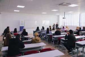 The Chairperson of the Competition Authority in Kosovo holds a lecture for the students of the Faculty of Law