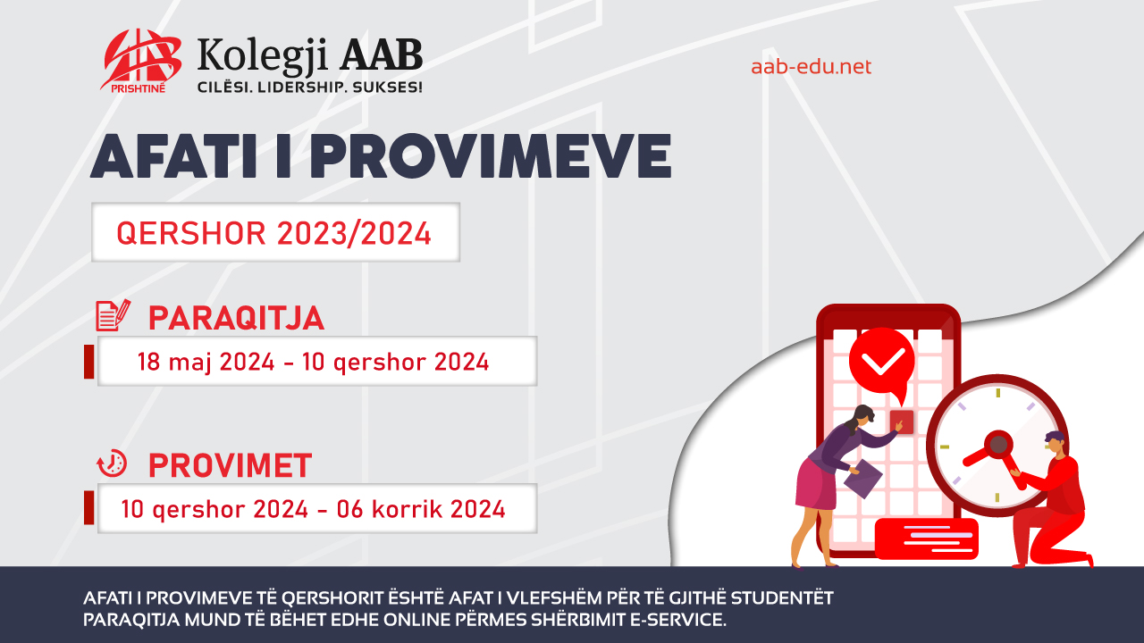 Njoftim: Afati I Provimeve Të Qershorit - Kolegji Aab